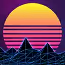 Outrun Theme  screen for extension Chrome web store in OffiDocs Chromium