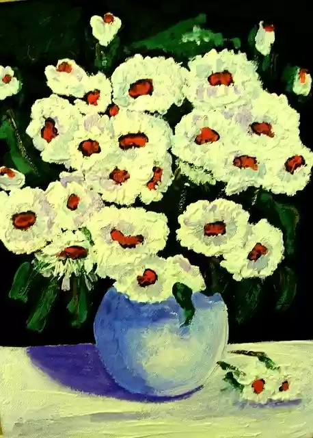 Free download Painted Flowers Acrylic Paint -  free illustration to be edited with GIMP free online image editor