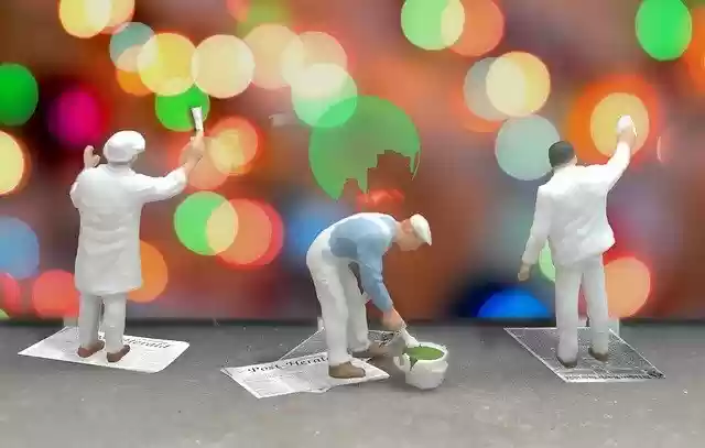 Free download painter bokeh miniature figures free picture to be edited with GIMP free online image editor