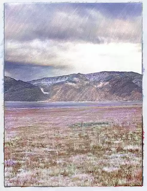 Free download Painting Landscape Mountains -  free illustration to be edited with GIMP free online image editor