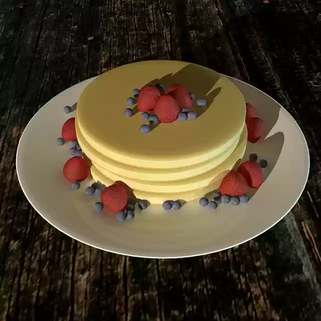 Descarga gratis Pancake 3D Breakfast - ilustración gratuita para ser editada con GIMP editor de imágenes en línea gratuito