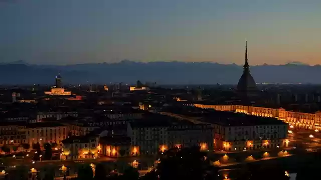 Descărcare gratuită panoramică mare oraș pentru a călători apusul de soare imagine gratuită pentru a fi editată cu editorul de imagini online gratuit GIMP