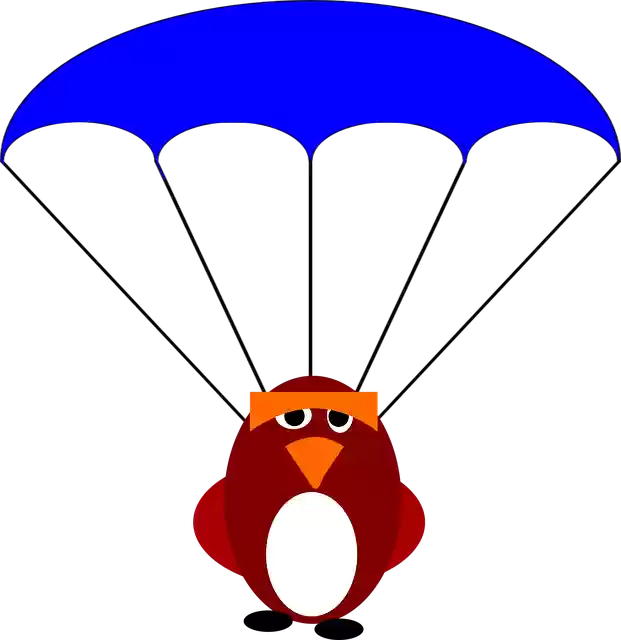 Free download Parachute Penguin Ice -  free illustration to be edited with GIMP free online image editor