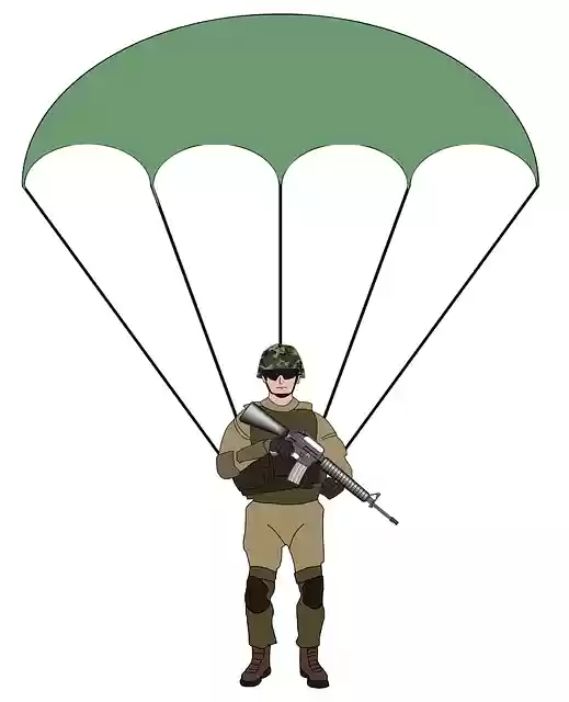Free download Parachutist Parachute Army -  free illustration to be edited with GIMP free online image editor