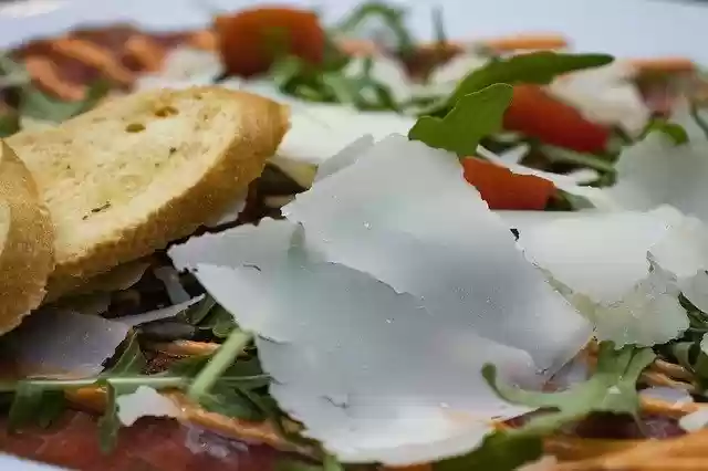 Free download Parmesan Cheese Carpaccio Beef -  free free photo or picture to be edited with GIMP online image editor