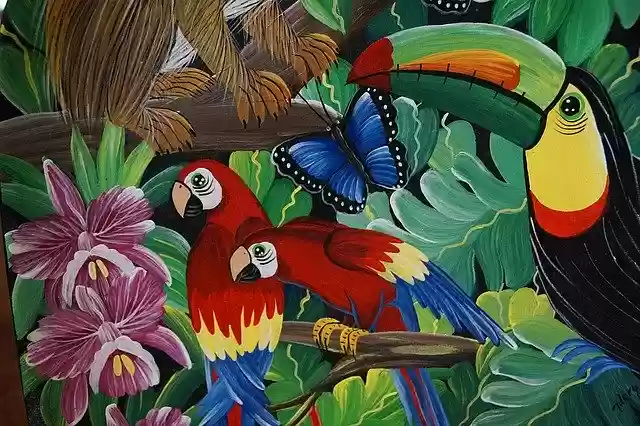 Free download Parrot Birds Colorful -  free illustration to be edited with GIMP free online image editor