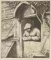 Free download Peasant Leaning on Door free photo or picture to be edited with GIMP online image editor