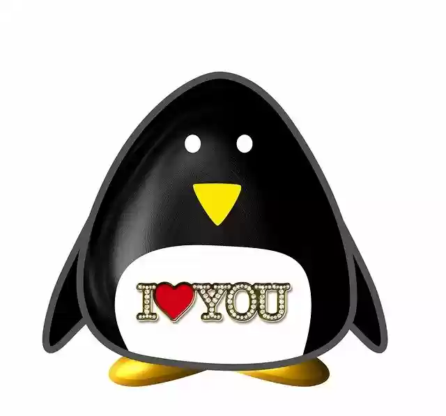 Free download Penguin Cute Love -  free illustration to be edited with GIMP free online image editor
