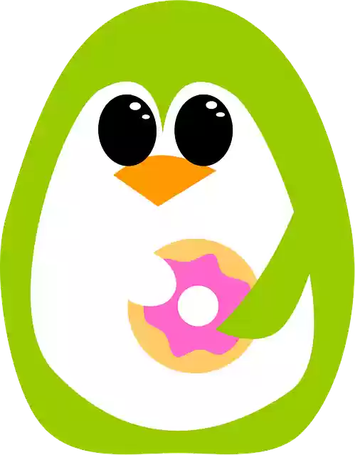Free download Penguin Green Donut -  free illustration to be edited with GIMP free online image editor