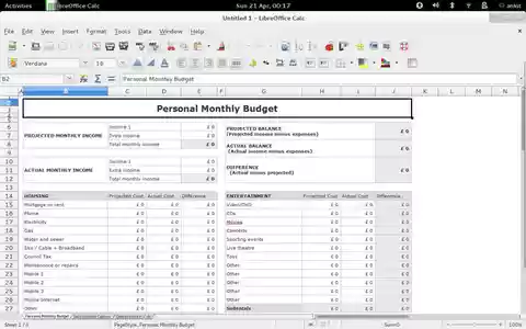 Free download Personal Monthly Budget with Daily Tracking DOC, XLS or PPT template free to be edited with LibreOffice online or OpenOffice Desktop online