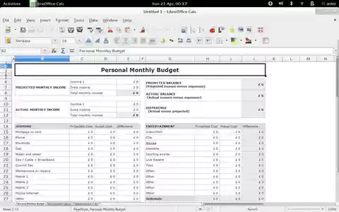 Unduh gratis Anggaran Bulanan Pribadi dengan Pelacakan Harian DOC, XLS atau template PPT gratis untuk diedit dengan LibreOffice online atau OpenOffice Desktop online