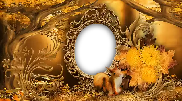Free download Photo Frame Squirrel -  free illustration to be edited with GIMP free online image editor