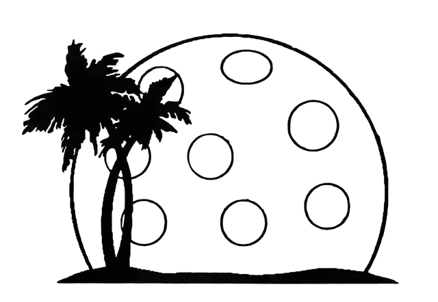 Free download Pickleball Summer Palm -  free illustration to be edited with GIMP free online image editor