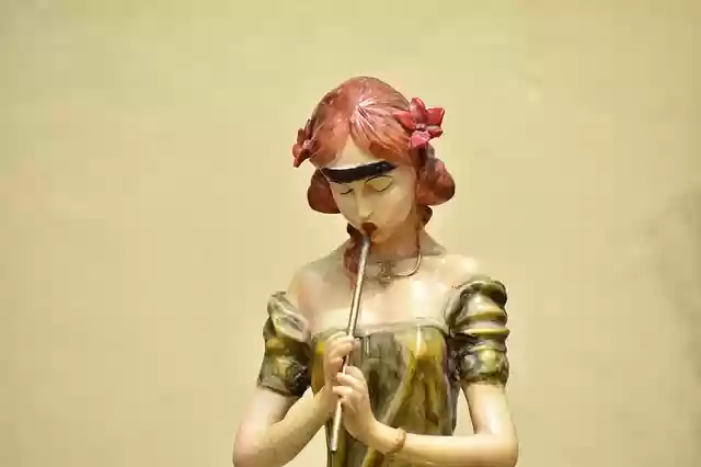 Free download pied piper woman red hair statue free picture to be edited with GIMP free online image editor
