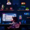 Pixelated Gamer  screen for extension Chrome web store in OffiDocs Chromium