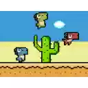 Pixel Dino Run Game  screen for extension Chrome web store in OffiDocs Chromium