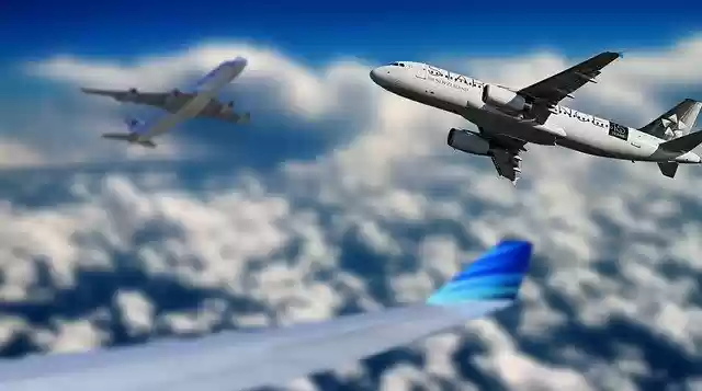 Free download planes heaven flying blue aviation free picture to be edited with GIMP free online image editor