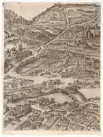Free download Plan of the City of Rome. Part 5 with the Baths of Caracalla, the Santa Sabina and Part of the Tiber free photo or picture to be edited with GIMP online image editor