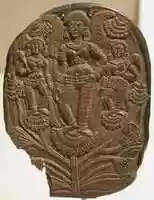 Free download Plaque with a Winged Goddess and Two Attendants free photo or picture to be edited with GIMP online image editor