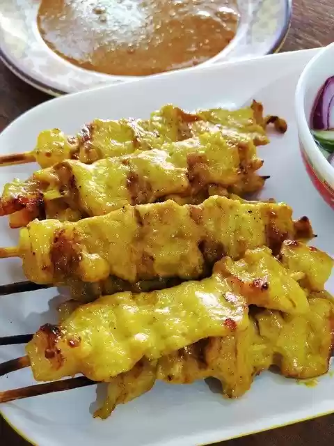 Free download Pork Satay Food -  free photo or picture to be edited with GIMP online image editor