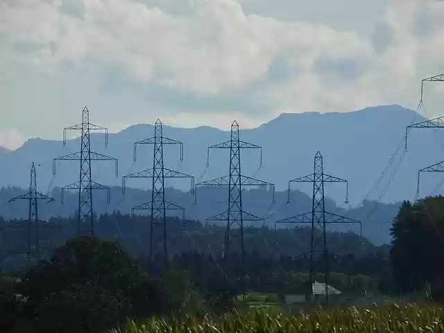 Free download Power Lines Mountains Landscape -  free photo or picture to be edited with GIMP online image editor