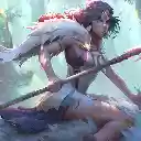 Princess Mononoke Anime Girl Anime Theme  screen for extension Chrome web store in OffiDocs Chromium
