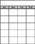 Free download Printable Blank Calendar DOC, XLS or PPT template free to be edited with LibreOffice online or OpenOffice Desktop online
