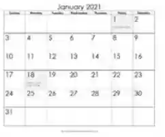 Free download PRINTABLE CALENDARS 2021 free photo or picture to be edited with GIMP online image editor
