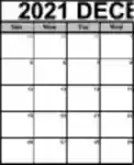 Free download Printable December 2021 Calendar Microsoft Word, Excel or Powerpoint template free to be edited with LibreOffice online or OpenOffice Desktop online
