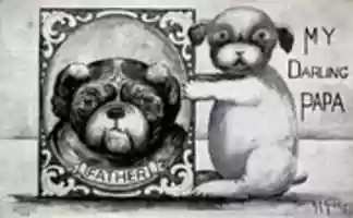 Free download Puppy My Darling Papa by A.F. Avery (1909) free photo or picture to be edited with GIMP online image editor