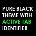 Pure Black Theme with Active Tab Identifier  screen for extension Chrome web store in OffiDocs Chromium