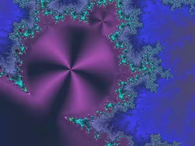 Free download Purple Blue Fractal -  free illustration to be edited with GIMP free online image editor