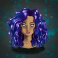 Free download Purple Woman Drawing free photo or picture to be edited with GIMP online image editor