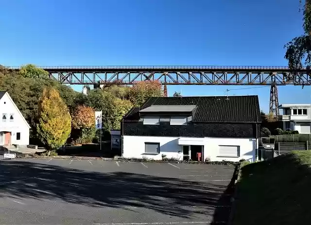 Free download Railway Bridge Parking Shadow -  free free photo or picture to be edited with GIMP online image editor