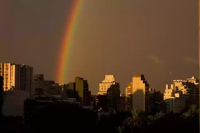 Free download Rainbow City Afternoon free photo template to be edited with GIMP online image editor