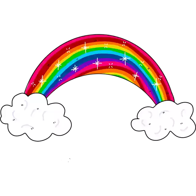 Free download Rainbow Clouds -  free illustration to be edited with GIMP free online image editor