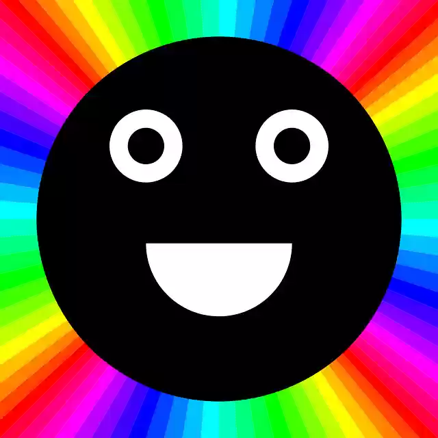 Free download Rainbow Colors Smiley Black - Free vector graphic on Pixabay free illustration to be edited with GIMP free online image editor