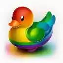 Rainbow Duck  screen for extension Chrome web store in OffiDocs Chromium