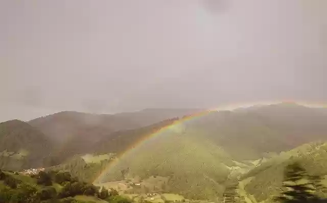 Free download Rainbow Hills Sky -  free photo or picture to be edited with GIMP online image editor