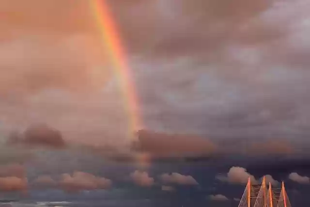 Free download Rainbow Sky Landscape The -  free photo or picture to be edited with GIMP online image editor