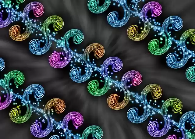 Free download Rainbow Swirls Pattern -  free illustration to be edited with GIMP free online image editor