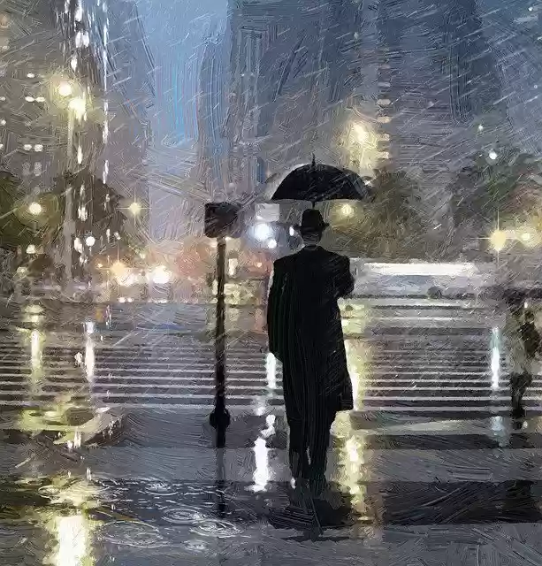 Free download Rain Christmas City -  free illustration to be edited with GIMP online image editor