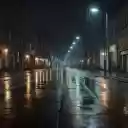 Rainy street  screen for extension Chrome web store in OffiDocs Chromium