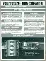 Free download Rave Motion Pictures employment flyer 2003 free photo or picture to be edited with GIMP online image editor