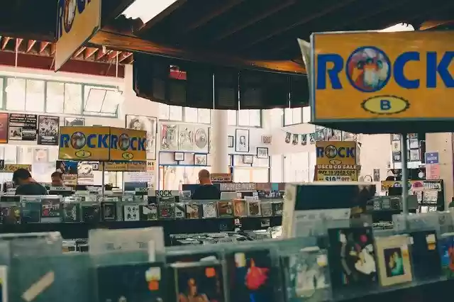 Free download record shop store music magazine free picture to be edited with GIMP free online image editor