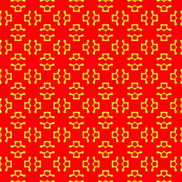 Free download Red Background Yellow Shapes -  free illustration to be edited with GIMP free online image editor