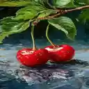 Red cherry wallpaper  screen for extension Chrome web store in OffiDocs Chromium