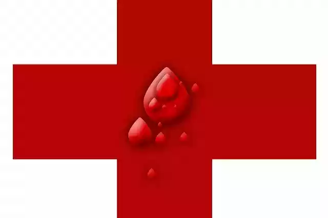Free download Red Cross Blood Drip -  free illustration to be edited with GIMP free online image editor