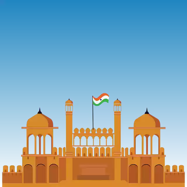 Free download Red Fort Flag Delhi - Free vector graphic on Pixabay free illustration to be edited with GIMP free online image editor