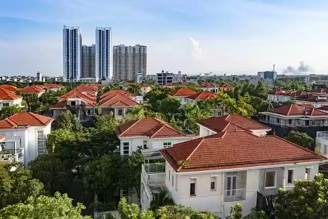 Free download red roof villa scenery urban area free picture to be edited with GIMP free online image editor